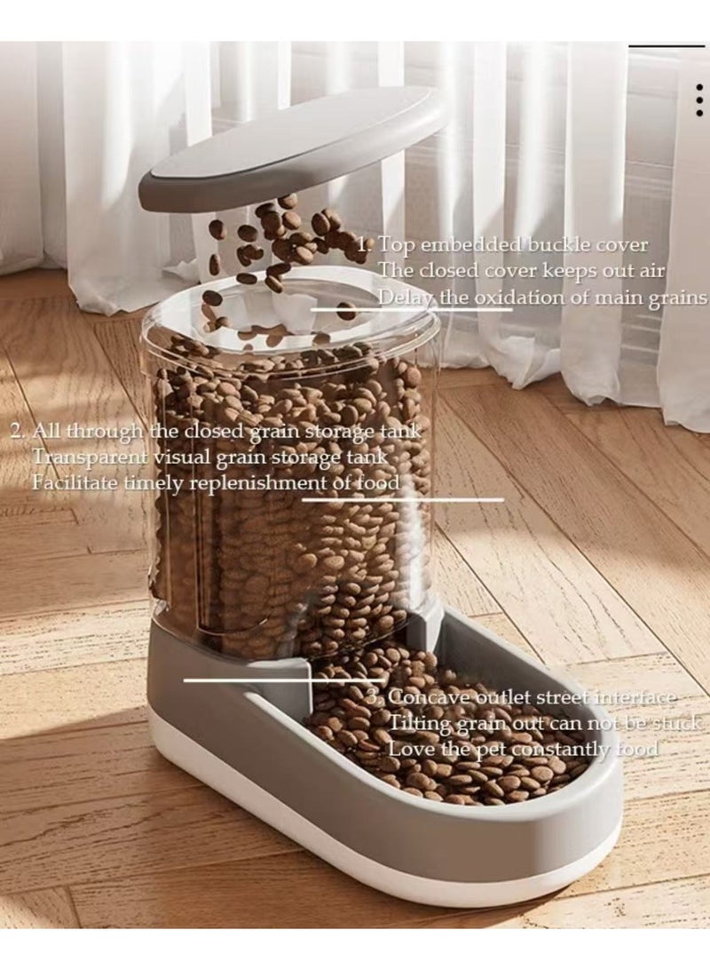 مجموعة من أجهزة تغذية تلقائية ذات سعة كبيرة 3.8L وأجهزة تغذية المياه المتدفقة 3.8L للكلاب والقطط ، دون توصيل - Image 3